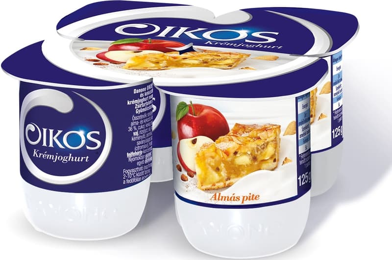 Danone Oikos Apple Pie Flavoured Live Culture Greek Cream Yoghurt (4x125g)