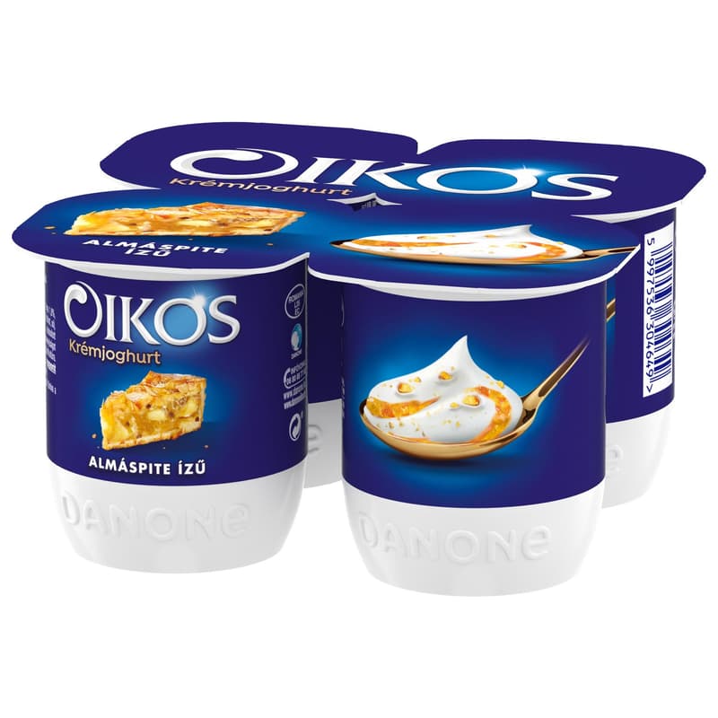 Danone Oikos Apple Pie Flavoured Live Culture Greek Cream Yoghurt (4x125g)