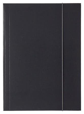 ESSELTE "Economy" Folder with elastic closure, 15 mm, cardboard, A4, black
