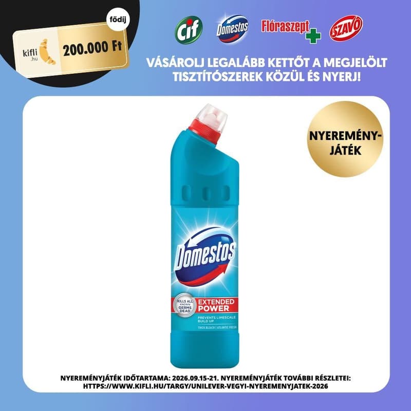 DOMESTOS Extended Power disinfectant Atlantic