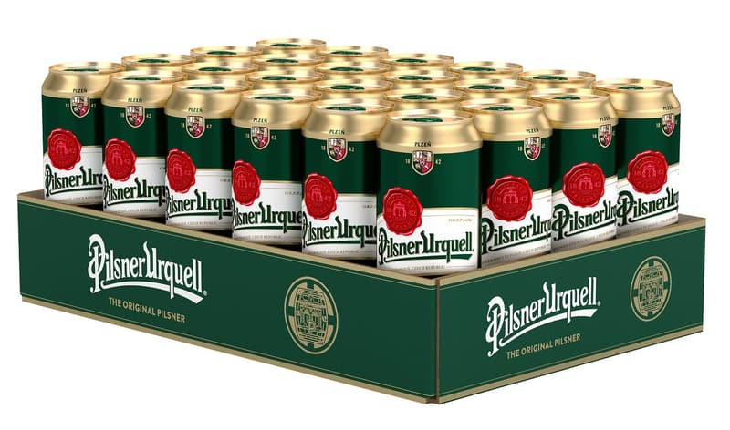 Pilsner Urquell quality light beer in cans 4,4% (24 pcs)
