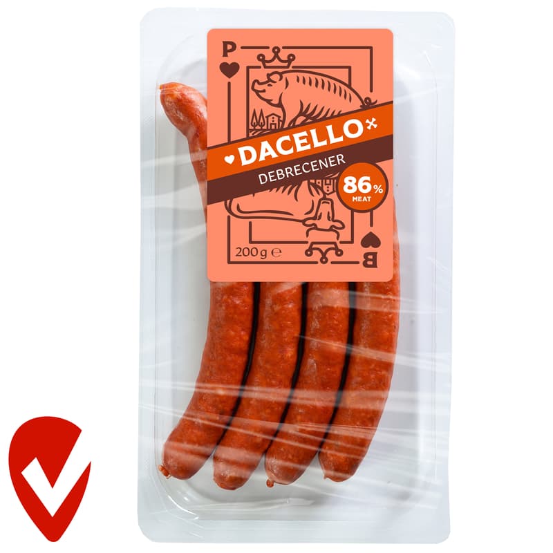 Dacello Debreceni sausage 62% pork + 24% beef 200g