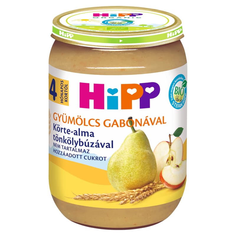 Hipp Fruit and with grain BIO apple-pear with spelt grain from 4Mon