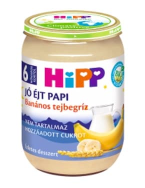 Hipp Jó Éjt Papi BIO banános tejbegríz bébidesszert 6 hónapos kortól