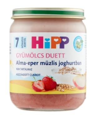 Hipp Apple-strawberry with muesli in yogurt from 7Mon