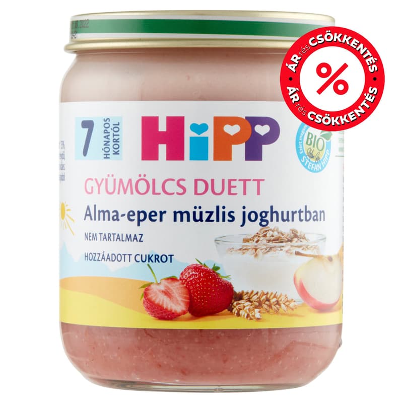 Hipp Apple-strawberry with muesli in yogurt from 7Mon