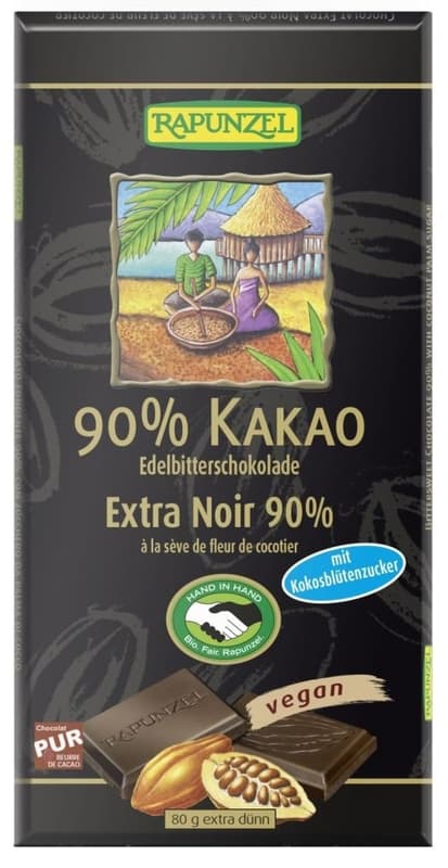 Rapunzel BIO Bittersweet chocolate with 90% coconut blossom sugar