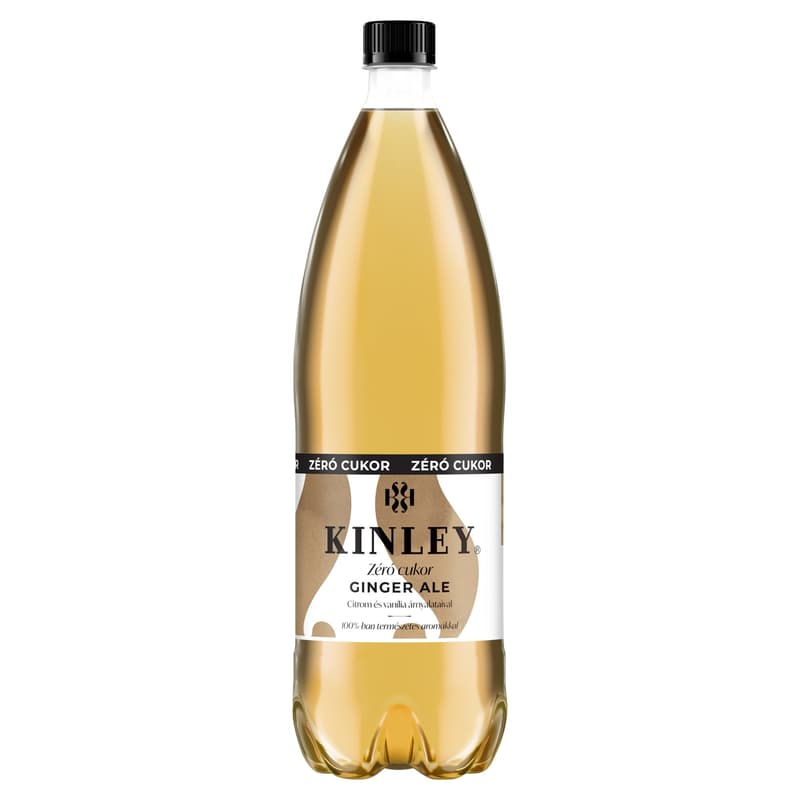 Kinley Ginger Ale Zero sugar, energy-free carbonated soft drink with lemon and vanilla flavour