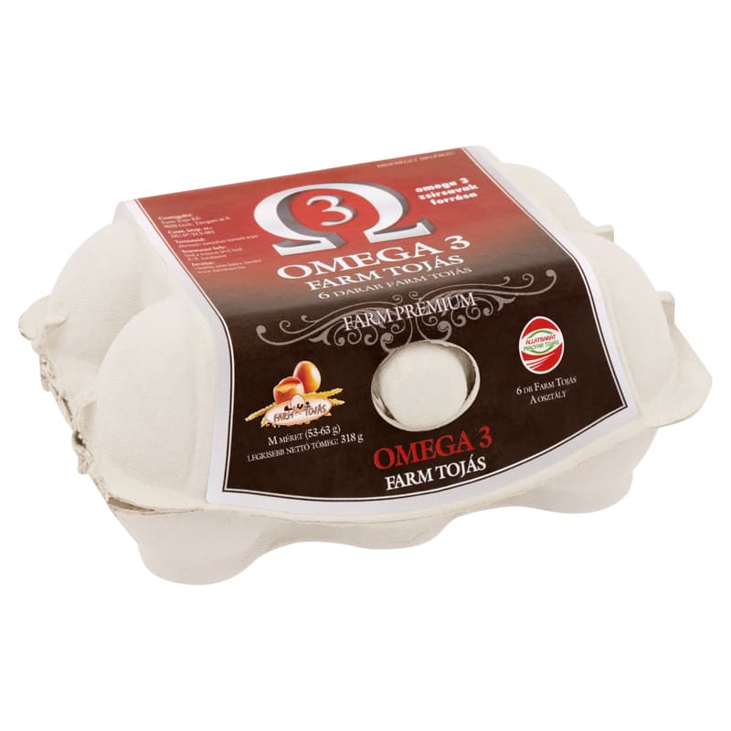 Farm Tojás Omega-3 "A" osztályú mélyalmos tojás M