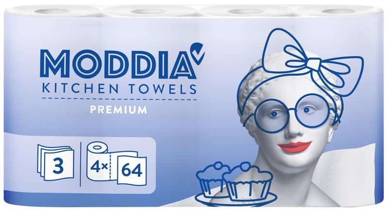 Moddia konyhai papírtörlő 3 rétegű 4 tekercs