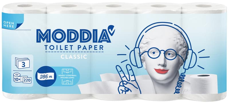 Moddia toalett papír 3 rétegű 10 tekercs