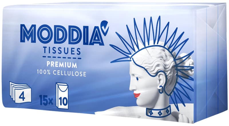 Moddia papírzsebkendő 4 rétegű 15x10 db