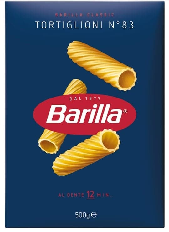 Barilla pasta Tortiglioni