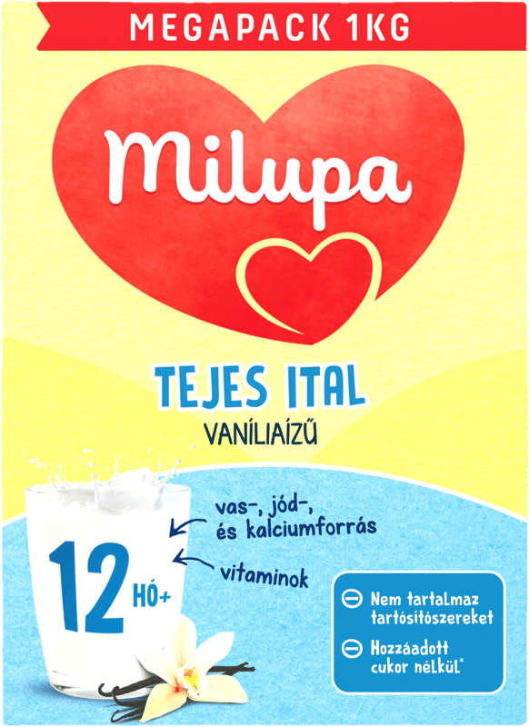 Milupa vaníliaízű tejes ital 2*500 g 12 hónapos kortól