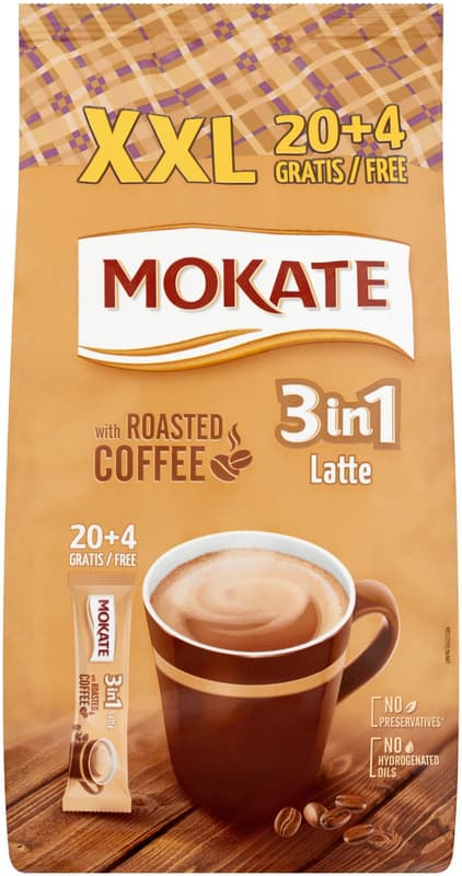 Mokate XXL  3in1 Latte azonnal oldódó kávéspecialitás (24db)
