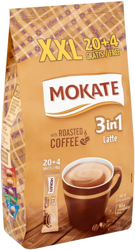 Mokate XXL  3in1 Latte azonnal oldódó kávéspecialitás (24db)