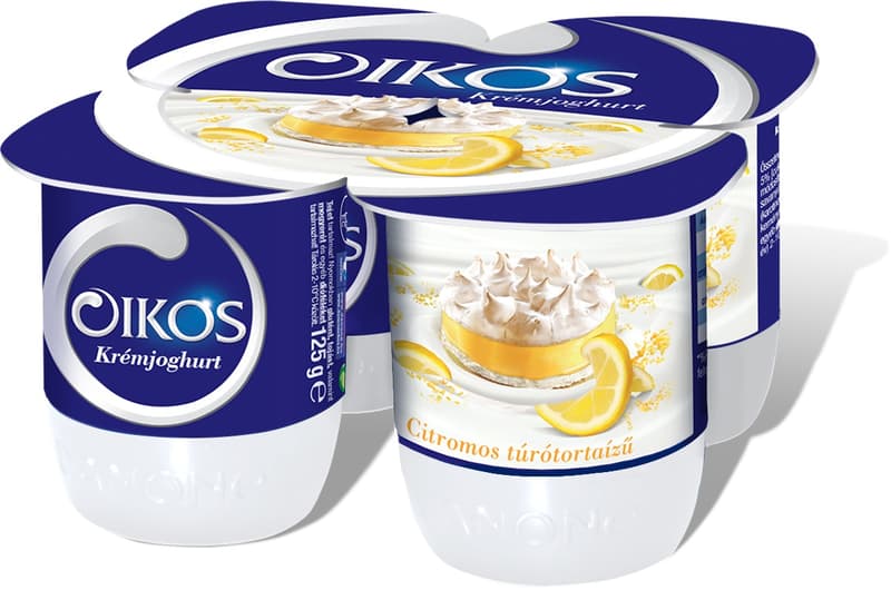 Danone Oikos Görög citromos túrótortaízű, élőflórás krémjoghurt (4x125g)