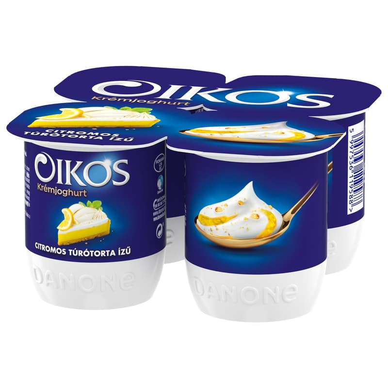 Danone Oikos Görög citromos túrótortaízű, élőflórás krémjoghurt (4x125g)
