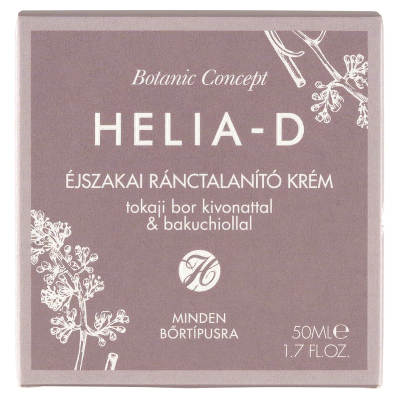 Helia-D Botanic Concept Anti-wrinkle Night Cream with tokaji wine extract and bakuchiol / For all skin types