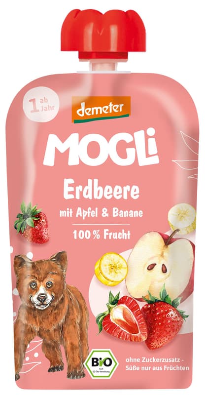 Mogli Bio Quetschi Strawberry Apple Banana