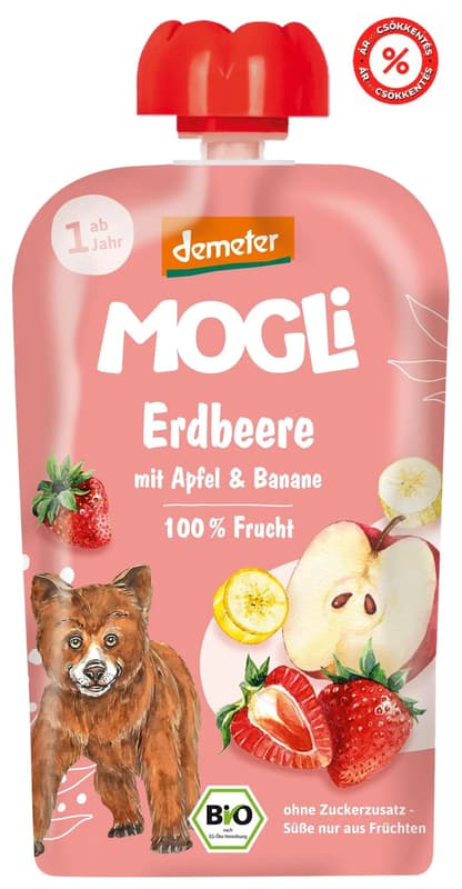 Mogli Bio Quetschi Strawberry Apple Banana