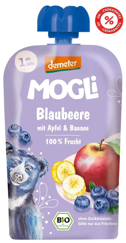 Mogli Bio Quetschi Blueberry Raspberry