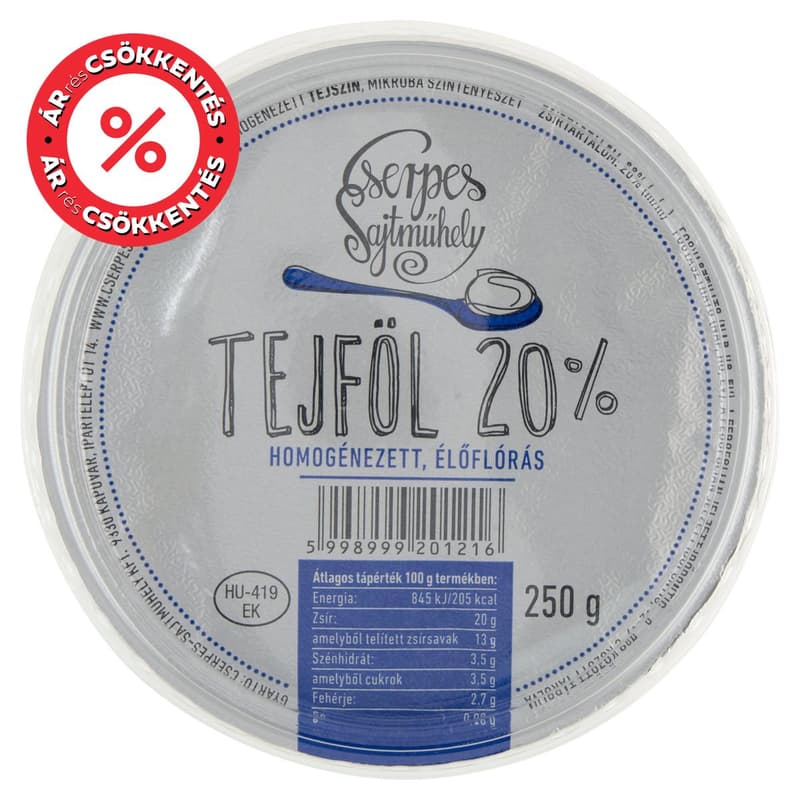 Cserpes Sour cream 20%
