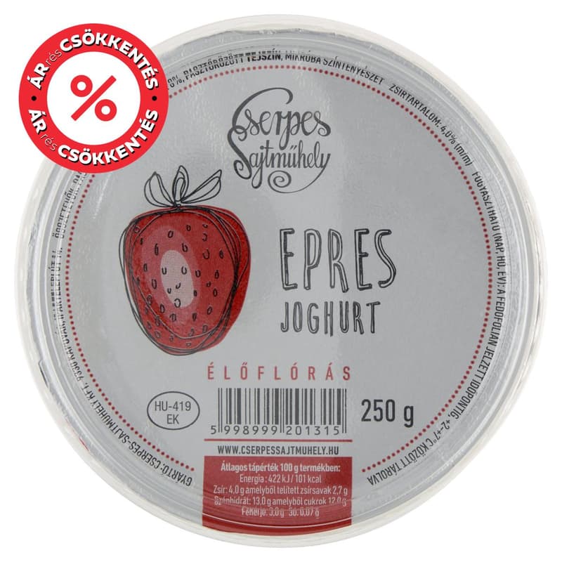Cserpes yogurt strawberry