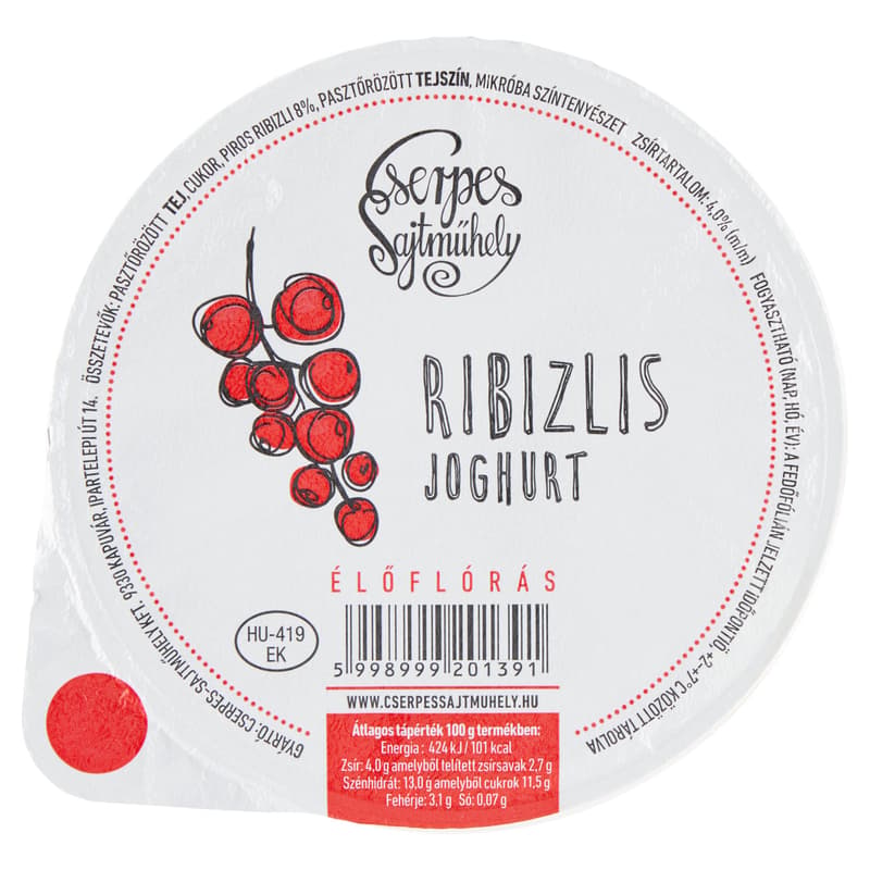 Cserpes yogurt red currant