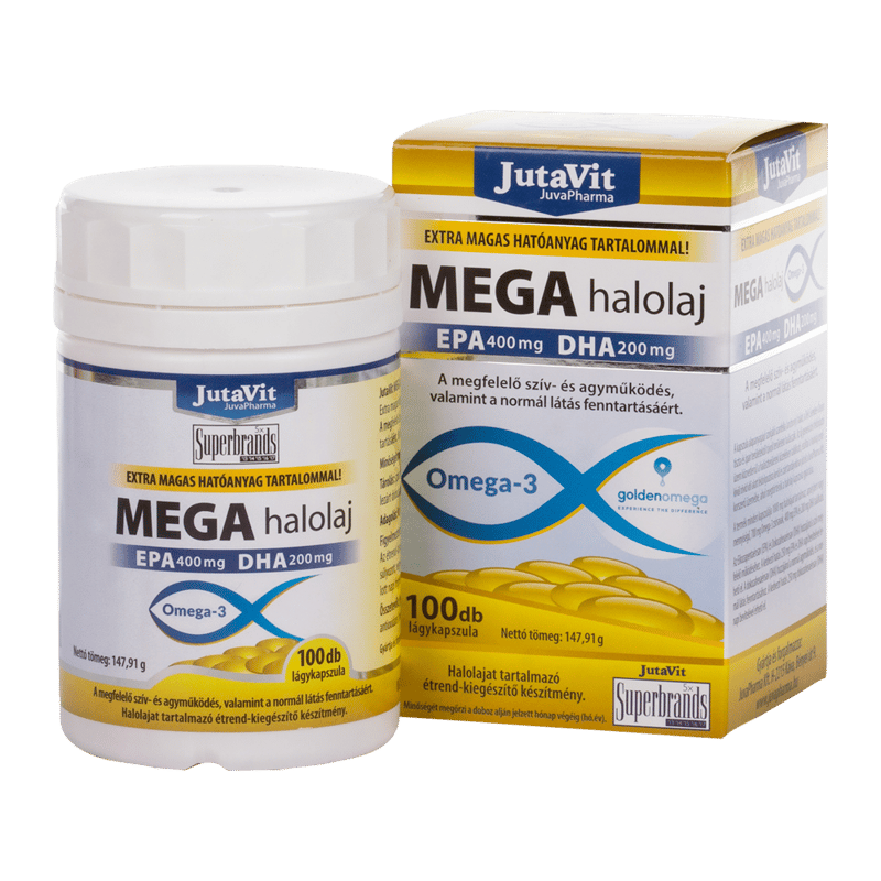 JutaVit MEGA Omega-3 fish oil capsules 100x