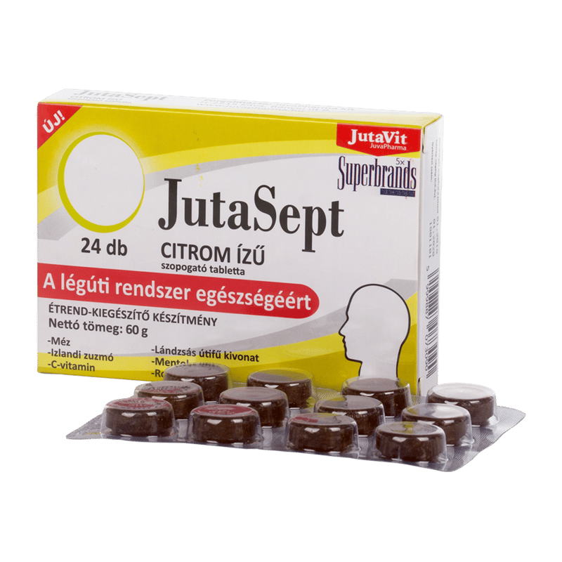 JutaVit Jutasept sucking tablets lemon flavoured 24x