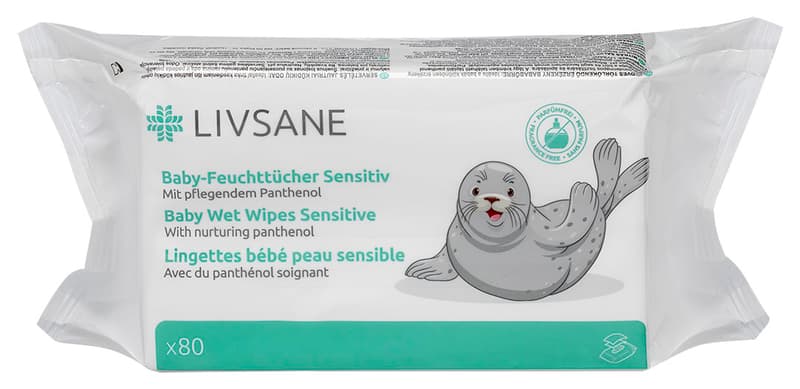 LIVSANE wet wipes for babies with sensitive skin 80x