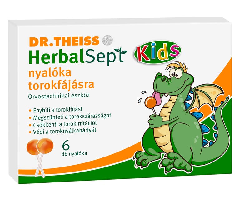 Dr.Theiss HerbalSept Kids lollipop for sore throat 6x