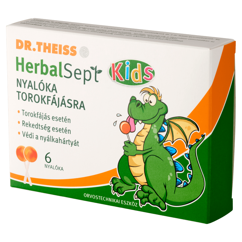 Dr.Theiss HerbalSept Kids nyalóka torokfájásra 6 db