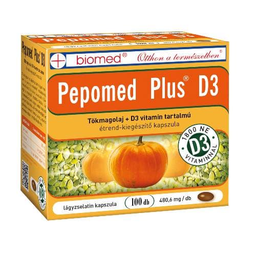 Biomed Pepomed Plus vitamin D3 capsules 100x