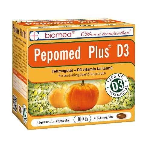 Biomed Pepomed Plus vitamin D3 capsules 100x