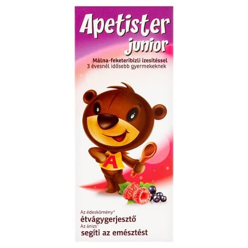 Apetister Junior oldat málna-feketeribizli 100ml