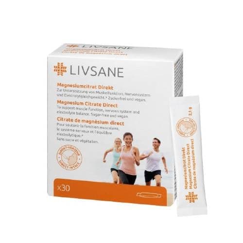Livsane Magnesium powder orange flavour 30x