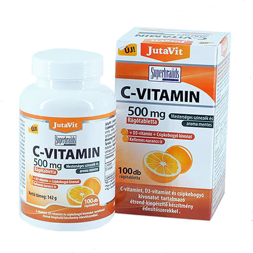 JutaVit Vitamin C 500 mg chewable tablet 100x