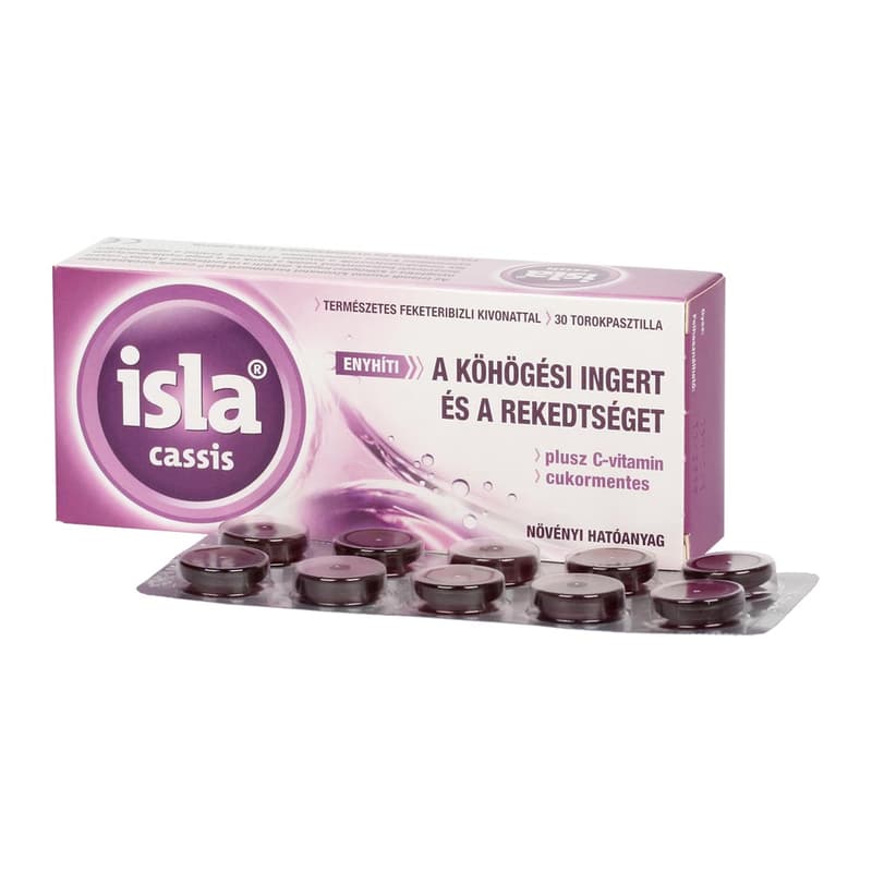 Isla-Cassis Plus Vitamin C throat lozenge 30x