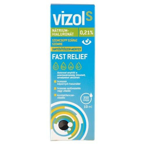 Vizol S 0,21% solution eye drops for dry eyes 10ml