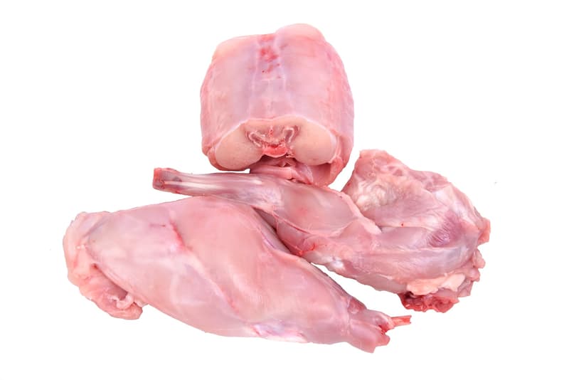 Fresh Rabbit Chopped Up