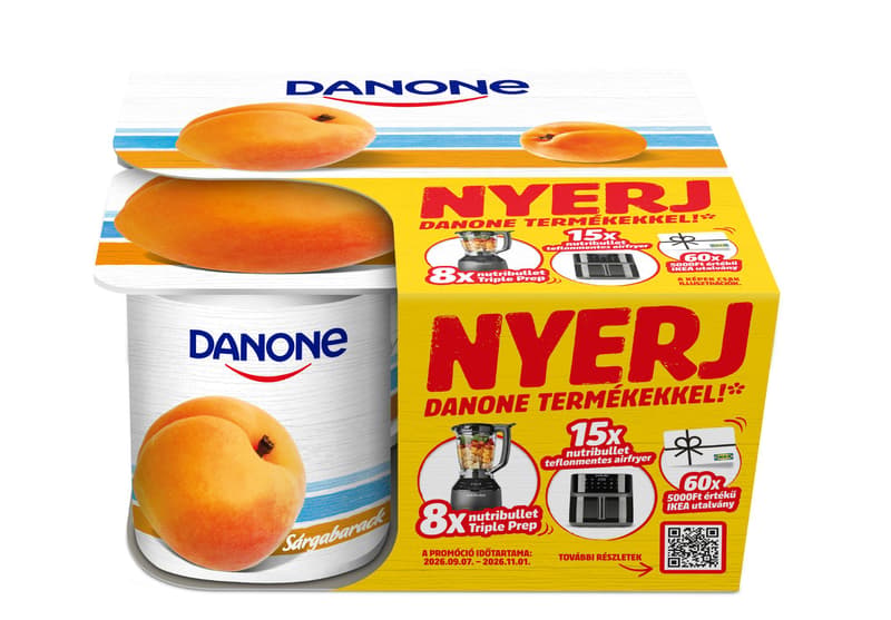 Danone Sárgabarackízű, élőflórás, zsírszegény joghurt (4x125g)