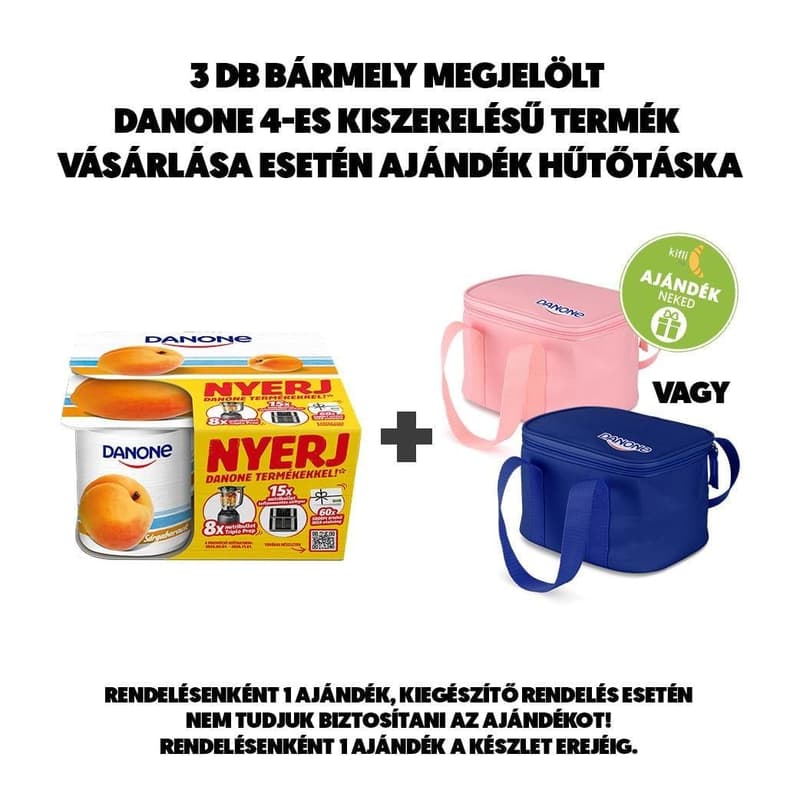Danone Sárgabarackízű, élőflórás, zsírszegény joghurt (4x125g)