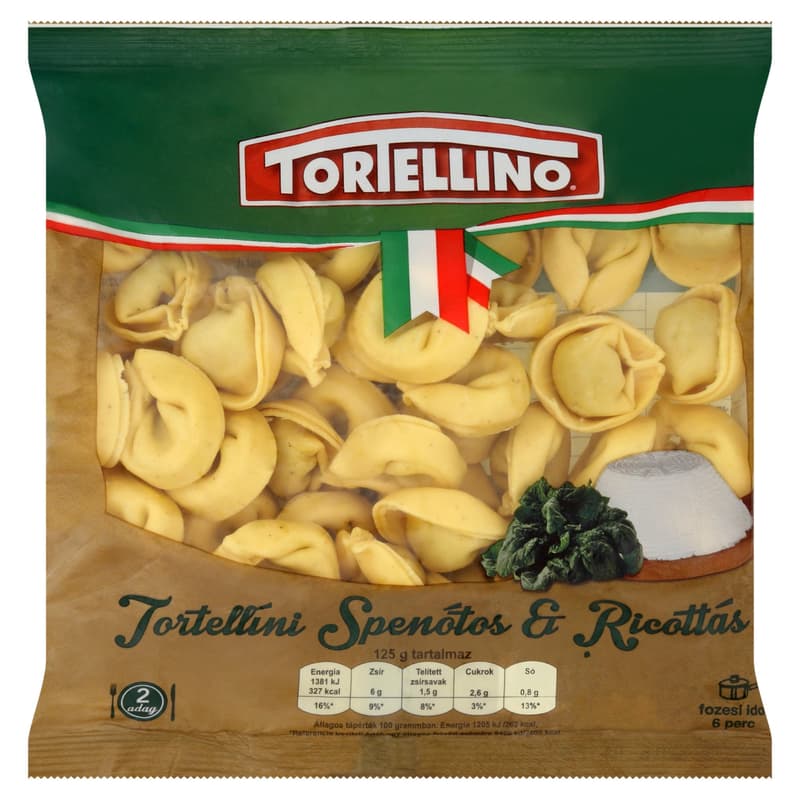Tortelloni with spinach and ricotta
