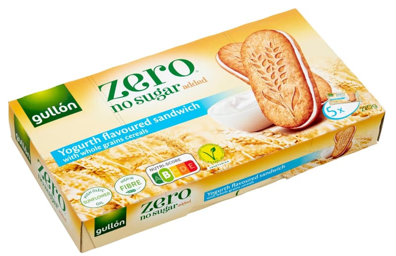 Gullón DietNature Biscuit with Filling with Sweetener and with No Added Sugars (5x44g)