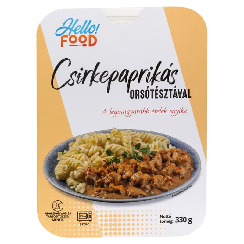 Chicken paprikash with noodles