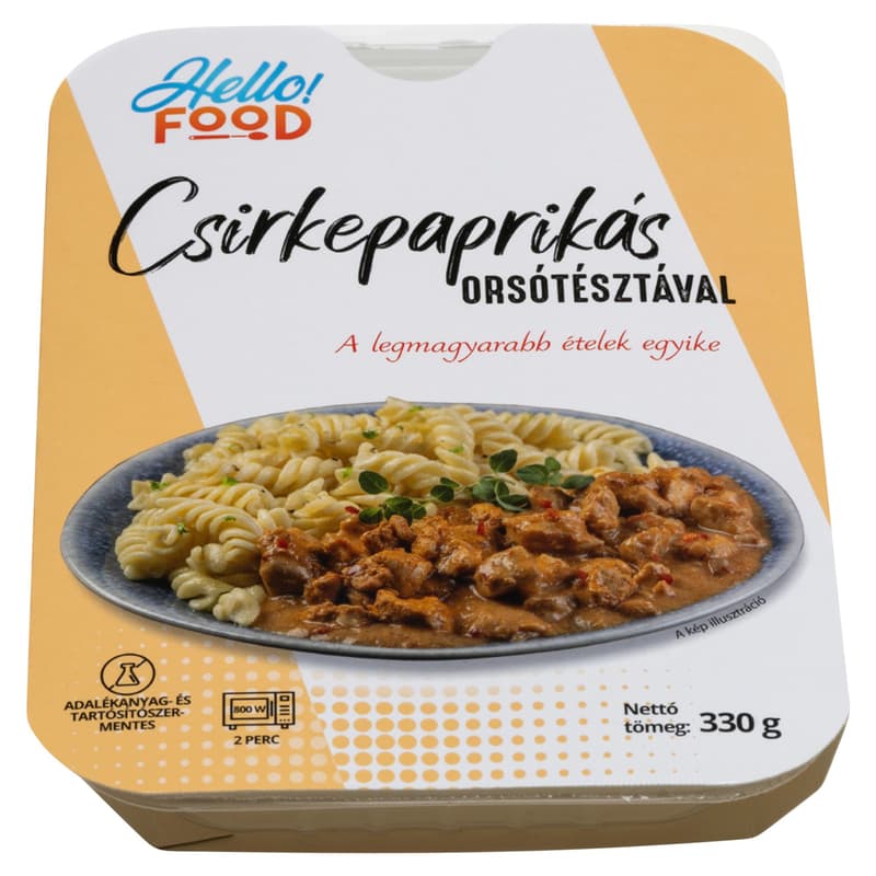 Chicken paprikash with noodles