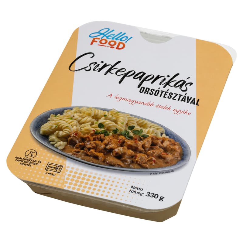 Chicken paprikash with noodles