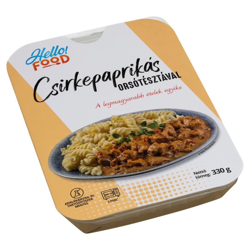 Chicken paprikash with noodles